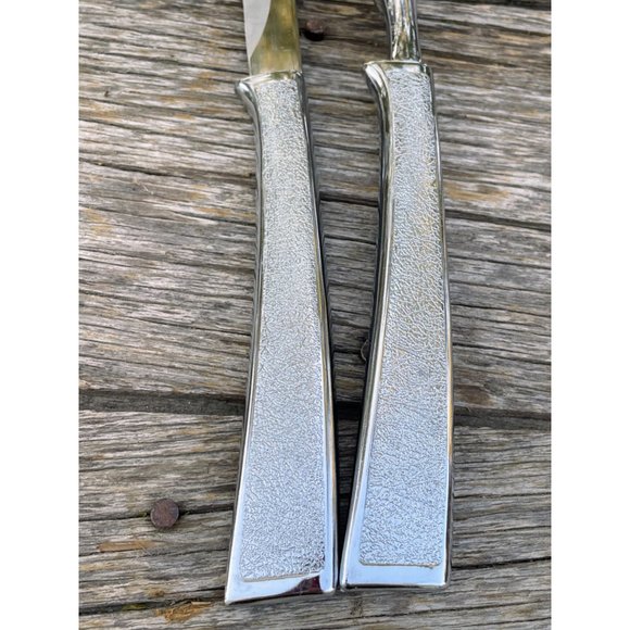 Vintage Midcentury Carvel Hall Stainless Steel Meat Carving Knife & Fork Set - Picture 3 of 9